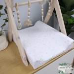 Changing Mat Cover White With Girly Colorful Dots