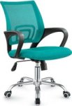Zippy Netting Back Office Chair With Chrome Base Turquoise -