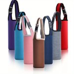 10 Colors Neoprene Solid Color Cup Holder Elastic Bottle Pouch Bottle Tote Holder For 450ML-600ML Water Bottles 15OZ 21OZ