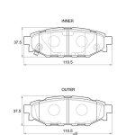 Kbc Brake Pads Rear For Subaru Toyota