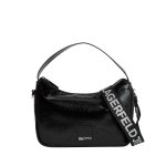 Glossy MINI Hobo Bag -black