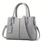 1PC Fashionable Large Capacity Tote Handbag Casual Style Pu Leather Versatile Shoulder & Crossbody Bag