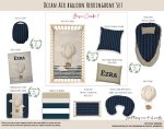 Cot Duvet Bedding Hot Air Balloon Ocean Air Balloon Herringbone