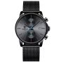 Men's Black Blue Analogue Watch