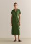 Linen Cotton Collared Knit Dress