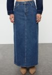 Tailed Maxi Denim Skirt - Blue