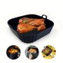 1PC Silicone Air Fryer Liner Foldable Baking Pan Silicone Fryer Mat Reusable Non-stick Air Fryer Silicone Basket Round Heat Resistant Fryers Silicone Pot Liner