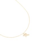 Waterproof Gold Plated Stainless Steel Cubic Zirconia Virgo Zodiac Sign Necklace