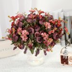 1PC Artificial Peony Rose 29.97 Cm Silk Flowers For Diy Creative Arrangements Perfect For Bridal Bouquets Home Living Room Decor