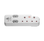 3 Pin ADAPTOR-2X16A 2X5A 3PIN Euro+medium Surge+type C+type A