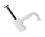 Cable Clip Flat 12MM White Cc F12 White