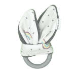 Babes & Kids Little Acorn Rainbow Silicone Teether White Or Grey - Grey Fleece