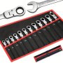 6-32MM Bendable Ratchet Head Combination Wrench Set Automotive Repair Tool Kit