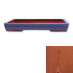 Handmade Tokoname Ceramics - Yozan Lapis Lazuli Glazed Shallow Rectangle 310MM L X 230MM D X 40MM H
