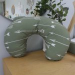 Feeding Pillow Cover Green With Arrows African Patchwork Buffalo Set