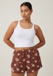 Cotton On Haven Short - Bottle Brown Coral
