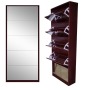 Nu Dekor - 5 Tier Mirror Shoe Cabinet - Brown