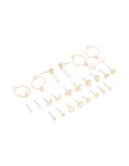 Goldair Gold Pearl & Heart Earrings 12-PACK