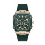 Guess Green Phoenix Men's Watch With Rose Gold Accents