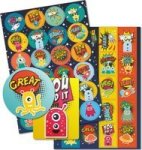 Reward Stickers For Boys English 88 Stickers - A5 Sheets