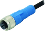 M12 3-POLE Female Plug Straight Shielded Pvc 5M