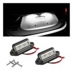 Hipopy 2PCS LED License Plate Light 12V 24V Waterproof 6-SMD License Plate Lamp Tail Light For Most Cars Trucks Trailer Buses St