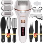 Electric Foot Callus Remover- Long Service Time Rechargeable Electronic Foot File- Ideal Gift Professional Pedicure Tools Waterp