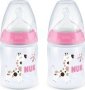 Nuk First Choice+ Temperature Control Bottle With Silicone Teat From Birth 150ML Giraffe Pack Of 2