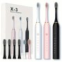Sonic Electric Toothbrush For Adults - Ultra Whitening Series With 4pcs Brush Heads USB Rechargeable Soft Bristles For Sensitive Teeth And Gums 6 Intelligent Modes