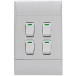 SUL125 4LEVER 2WAY 16A Light Switches Ultra Range 2X4 - Graphite