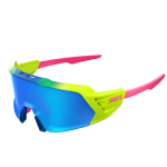 Korbin X Satin Neon Blue Blue Multilayer Mirror Lens