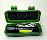 LED Flashlight Torch USB Rechargeable Built-in Battery Zoomable Function