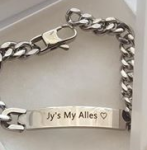 N284 - Personalized Men's Bracelet Titanium Stainless Steel