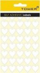 Heart Stickers - White 160 Stickers
