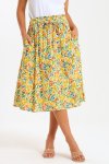 Ladies Printed Belted Skirt With Pockets