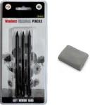 Charcoal Pencils M Pkt 3 Woodless
