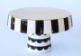 Black & White Scalloped Cake Stand 14X23CM