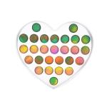 4AKID Small Plastic Rainbow Fidget Popper - Heart Rainbow