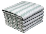 Multipurpose Easy Fit Absorbent Kitchen Towel - Design 2426 - 047X071CMS - 05 PC Pack - Stripes - Mint