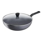 Tefal Natura Stone Effect Wok Pan With Lid 28 Cm