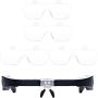 4SETS USB Rechargeable Head-mounted Magnifier With LED Lens For Reading