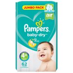 Pampers Ab Jumbo Maxi Plus Size 4+ 62S