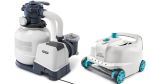 Intex ZX300 Auto Pool Cleaner With SX2100 Sand Filter Pump Bundle