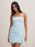 Sienna Linen Sarong MINI Dress - 16 Seafoam Aqua