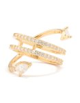 Goldair Gold Plated Cubic Zirconia Knot Ring - M l