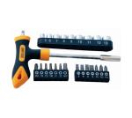 Tork Craft Screwdriver Bit & Socket Set 24 PC T Bar KT7124