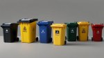 140L Black Wheelie Bin