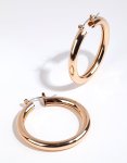 Goldair Gold Curved Medium Hoop Earrings