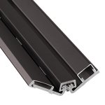 Continuous Geared Door Hinge Dark Bronze Anodized Aluminum Full Surface 83 Inch Heavy Duty Center Pivot Tamperproof For Storefro