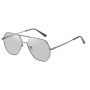 Frame Aviator-inspired Metal Sunglasses-silver